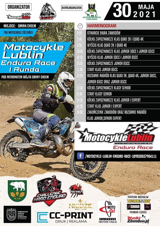 Zawody Motocross 2021 - plakat